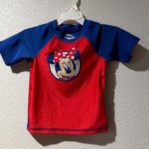 Disney Kids Rashguard - Blue and Red with Character Design